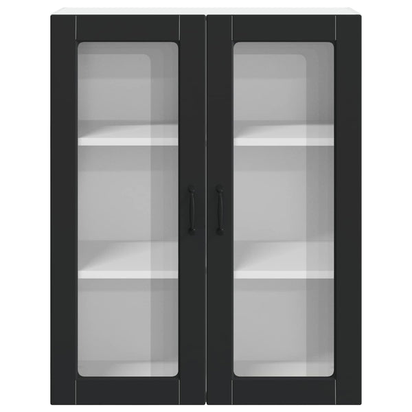 Schwarzer Küchenwandschrank Lucca 80x100 cm