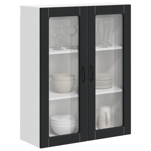 Schwarzer Küchenwandschrank Lucca 80x100 cm