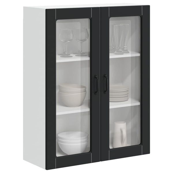 Schwarzer Küchenwandschrank Lucca 80x100 cm