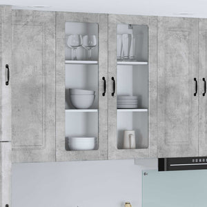 Lucca Küchenwandschrank Betongrau 80x31x100cm