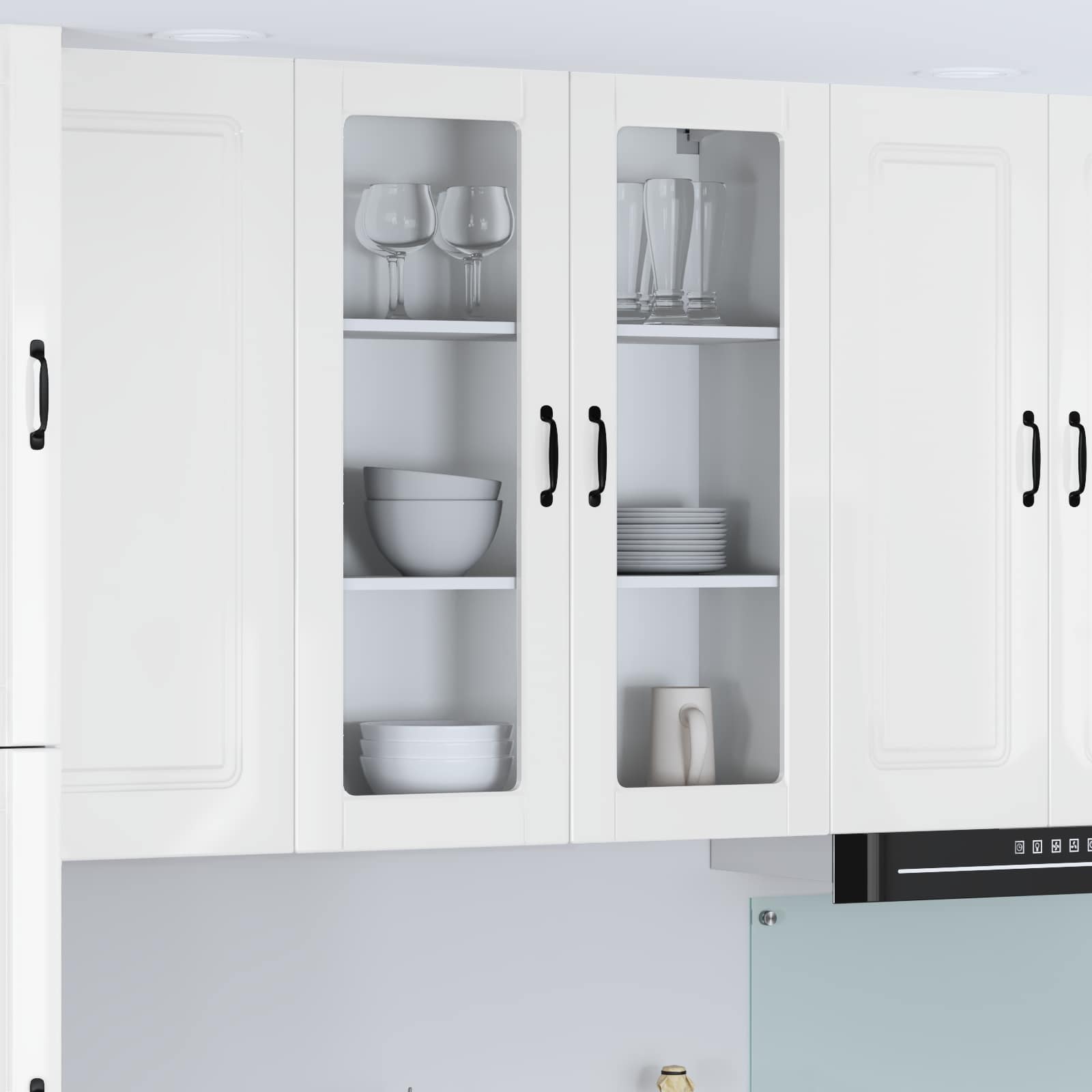 Küchenwandschrank Lucca Hochglanz Weiß 80cm