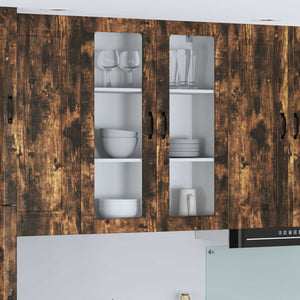 vidaXL Meuble haut de cuisine Lucca Chêne fumé 80 x 31 x 100 cm