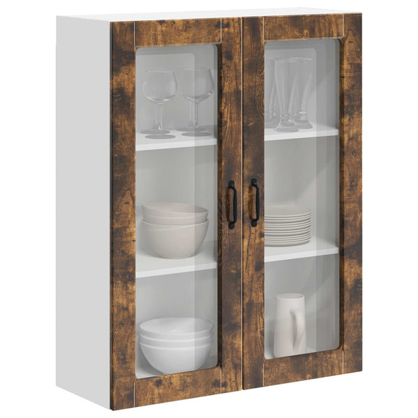 vidaXL Meuble haut de cuisine Lucca Chêne fumé 80 x 31 x 100 cm