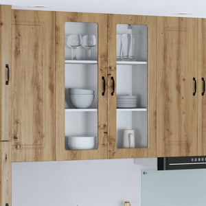 vidaXL Meuble haut de cuisine avec porte Lucca Chêne artisan 80 x 31 x 100 cm