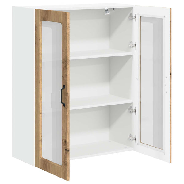 vidaXL Meuble haut de cuisine avec porte Lucca Chêne artisan 80 x 31 x 100 cm