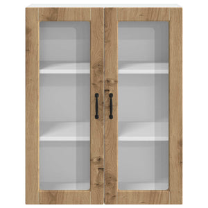 vidaXL Meuble haut de cuisine avec porte Lucca Chêne artisan 80 x 31 x 100 cm