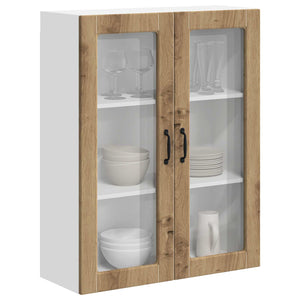 vidaXL Meuble haut de cuisine avec porte Lucca Chêne artisan 80 x 31 x 100 cm