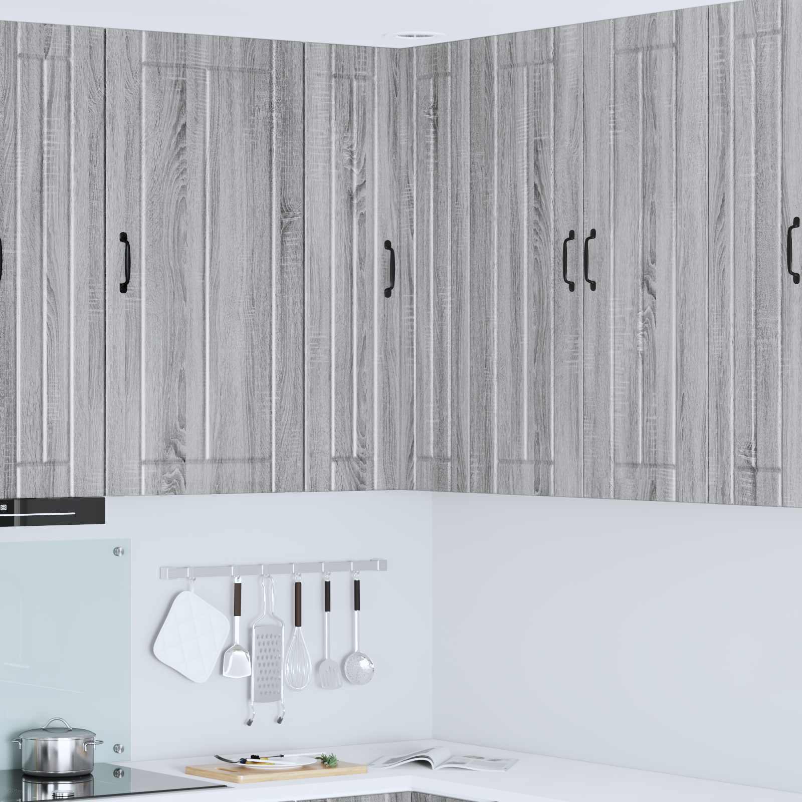 vidaXL Meuble de cuisine Lucca Chêne sonoma gris 57 x 57 x 100 cm
