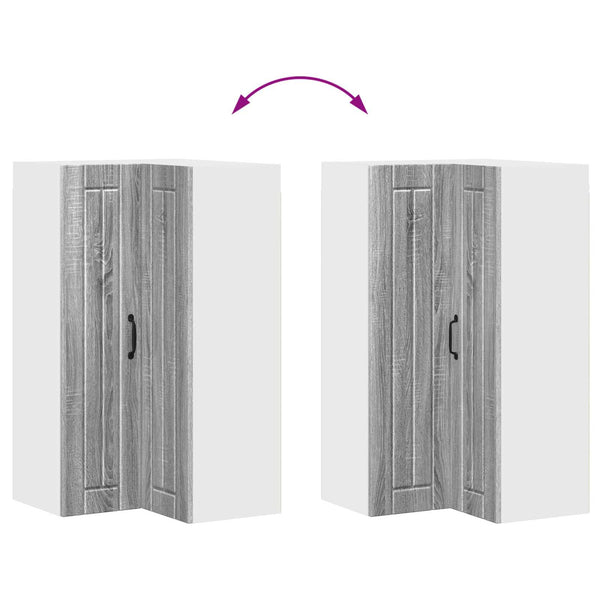 vidaXL Meuble de cuisine Lucca Chêne sonoma gris 57 x 57 x 100 cm