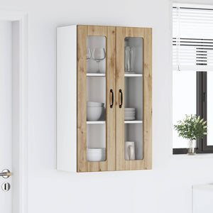 vidaXL Meuble haut de cuisine avec porte Lucca chêne artisan 60 x 31 x 100 cm
