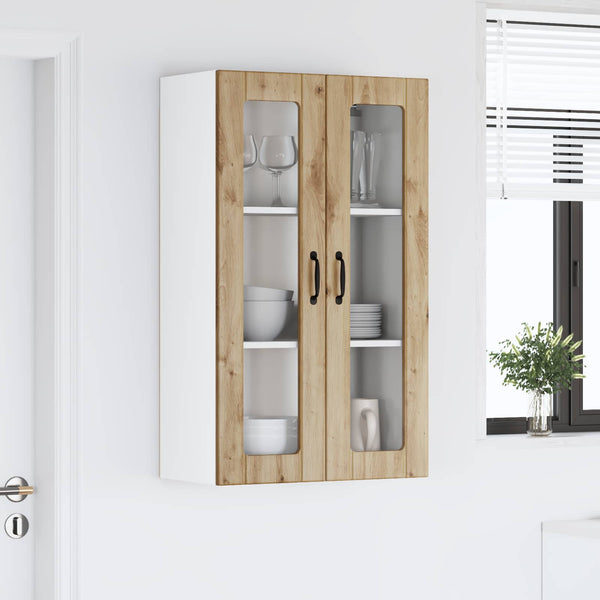 vidaXL Meuble haut de cuisine avec porte Lucca chêne artisan 60 x 31 x 100 cm