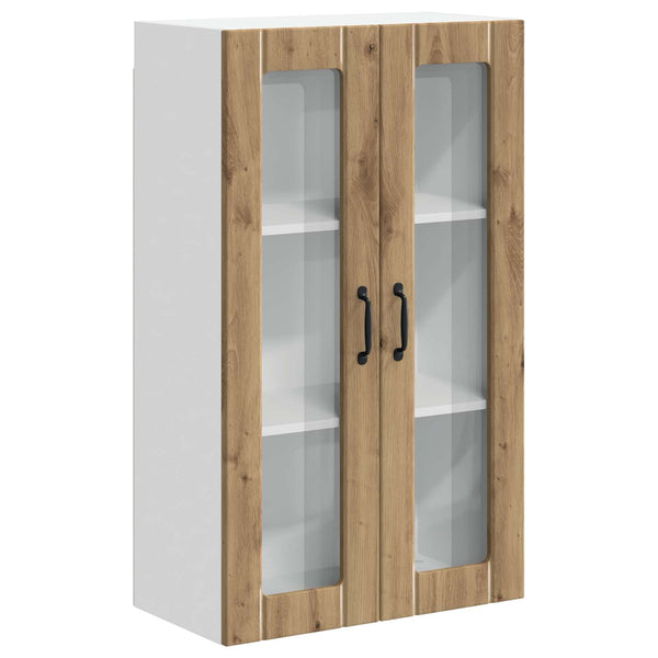vidaXL Meuble haut de cuisine avec porte Lucca chêne artisan 60 x 31 x 100 cm