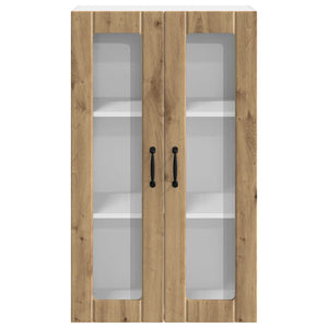 vidaXL Meuble haut de cuisine avec porte Lucca chêne artisan 60 x 31 x 100 cm