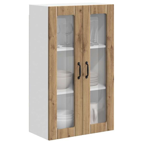vidaXL Meuble haut de cuisine avec porte Lucca chêne artisan 60 x 31 x 100 cm