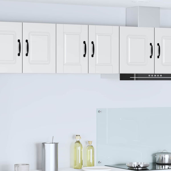 vidaXL Meuble haut de cuisine avec porte 2 pcs Blanc 30 x 31 x 40 cm Bois d'ingénierie