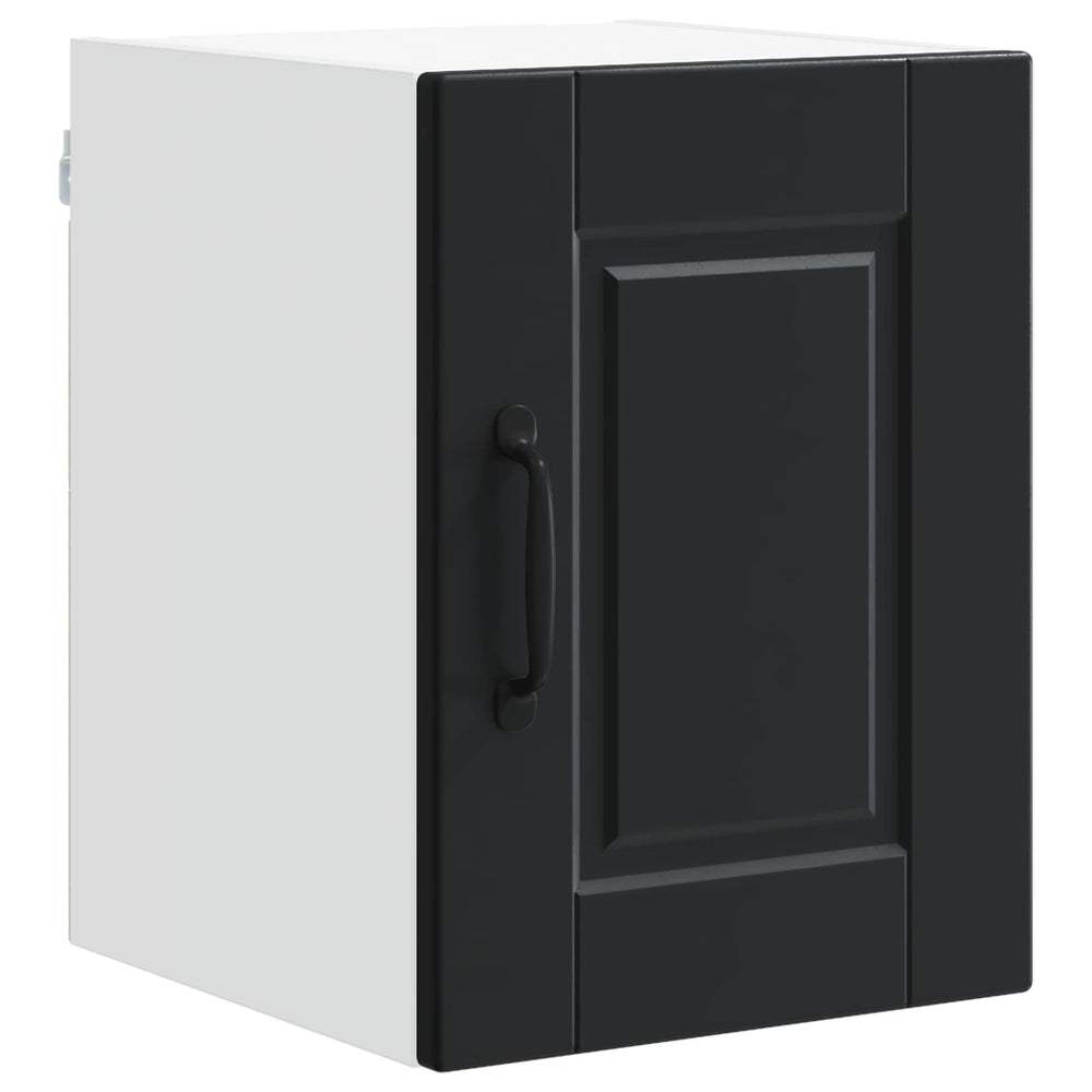 Küchenschrank mit Regal, Schwarz, 30x31x40 cm