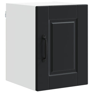 Küchenschrank mit Regal, Schwarz, 30x31x40 cm