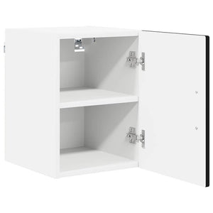 Küchenschrank mit Regal, Schwarz, 30x31x40 cm