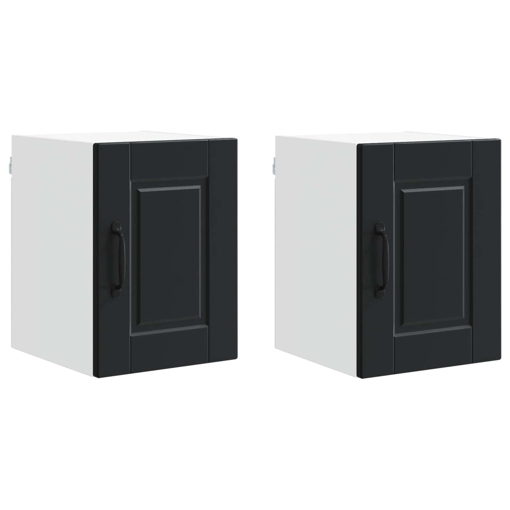 Küchenschrank 2er Set Schwarz 30x40cm