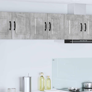 vidaXL Meuble haut de cuisine avec porte gris béton 30 x 31 x 40 cm Bois d'ingénierie
