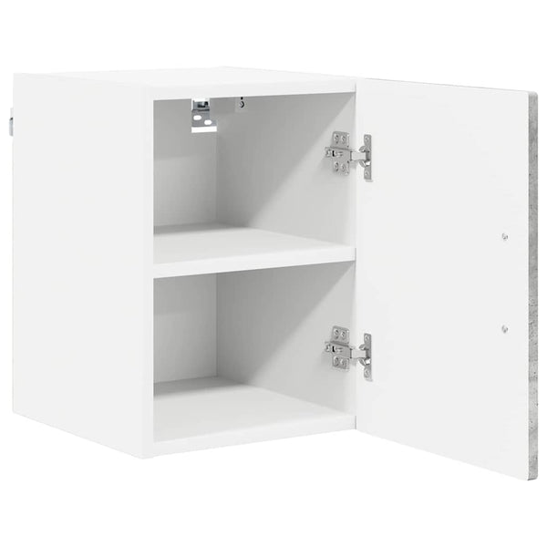 vidaXL Meuble haut de cuisine avec porte gris béton 30 x 31 x 40 cm Bois d'ingénierie