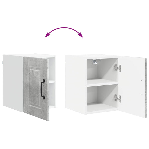 vidaXL Meuble haut de cuisine avec porte gris béton 30 x 31 x 40 cm Bois d'ingénierie