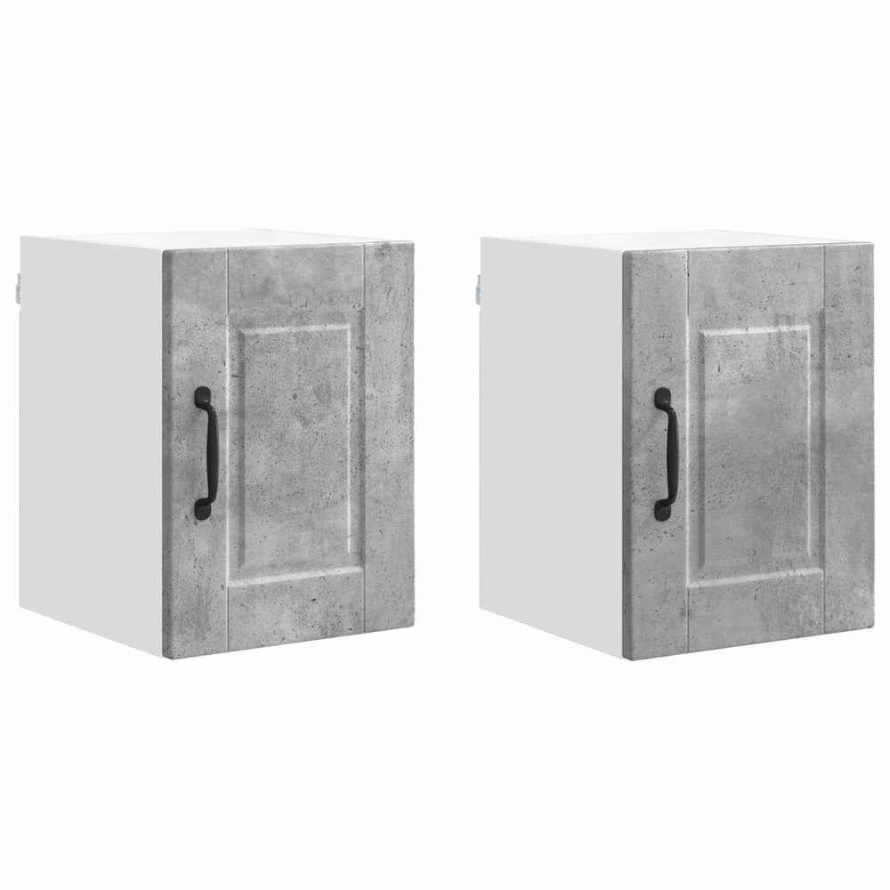 Küchenschrank 2er-Set Beton Grau