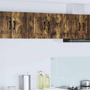 vidaXL Meuble de cuisine avec étagère 2 pcs Chêne fumé 30 x 31 x 40 cm