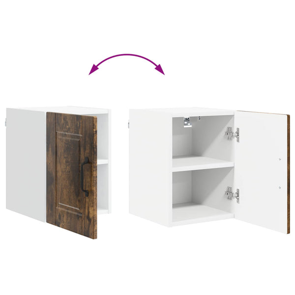 vidaXL Meuble de cuisine avec étagère 2 pcs Chêne fumé 30 x 31 x 40 cm