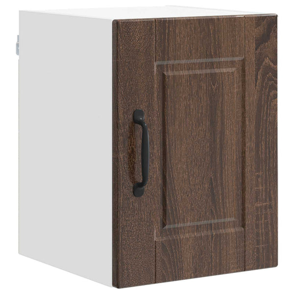 vidaXL Meuble haut de cuisine avec porte 2 pcs Marron aspect chêne 30 x 31 x 40 cm