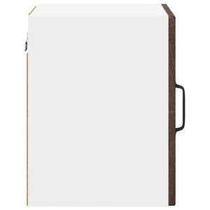 vidaXL Meuble haut de cuisine avec porte 2 pcs Marron aspect chêne 30 x 31 x 40 cm