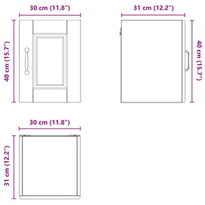 vidaXL Meuble haut de cuisine avec porte 2 pcs Marron aspect chêne 30 x 31 x 40 cm
