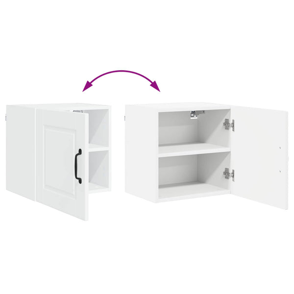 vidaXL Meuble haut de cuisine avec porte 2 pcs Blanc 40 x 31 x 40 cm Bois d'ingénierie