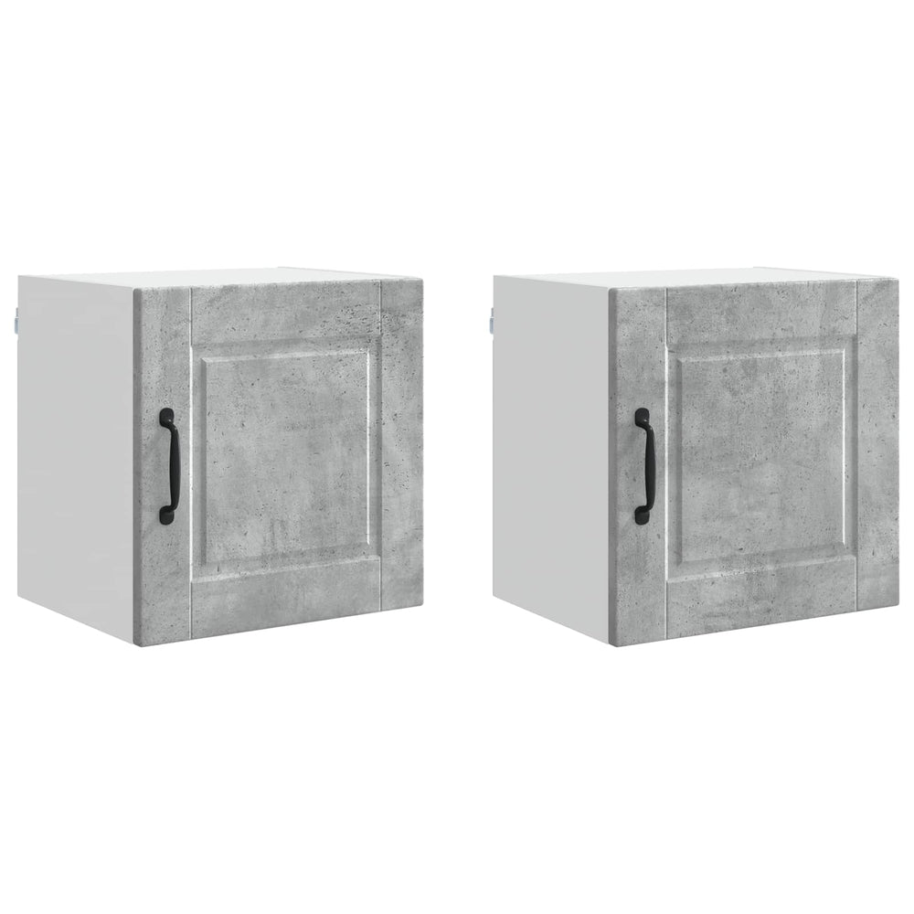 Küchenschrank 2er Set Beton Grau