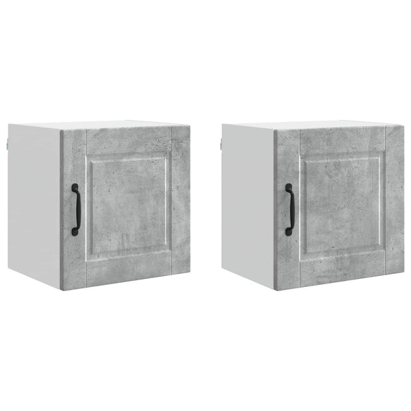 Küchenschrank 2er Set Beton Grau