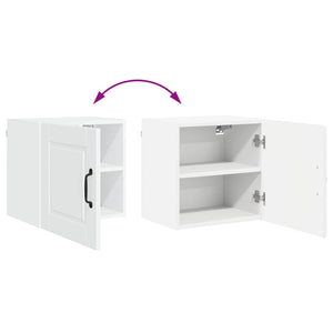 Küchenschrank mit Regal, 2er-Set, Hochglanz Weiß