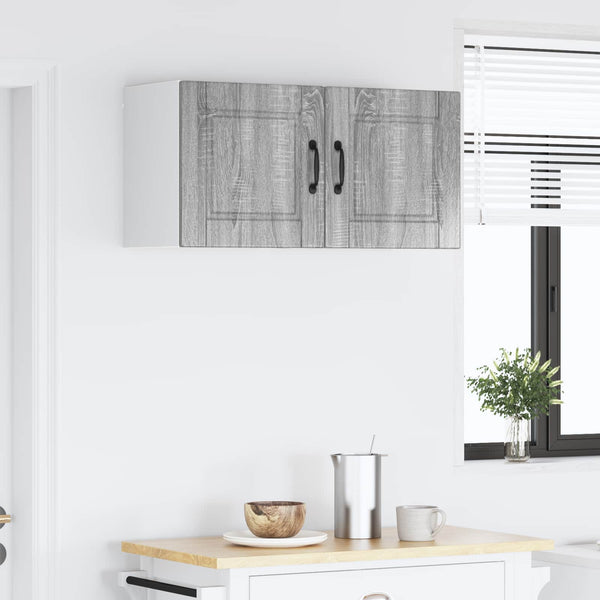 Küchenschrank 2er Set Grau Sonoma 40x40 cm