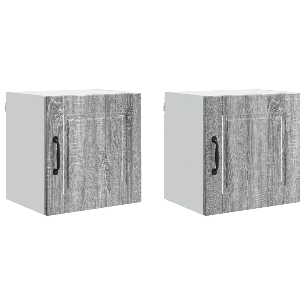 Küchenschrank 2er Set Grau Sonoma 40x40 cm