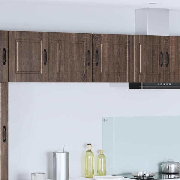 vidaXL Meuble de cuisine avec porte 2 pcs Marron aspect chêne 40 x 31 x 40 cm
