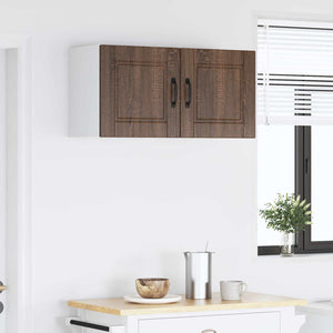 vidaXL Meuble de cuisine avec porte 2 pcs Marron aspect chêne 40 x 31 x 40 cm