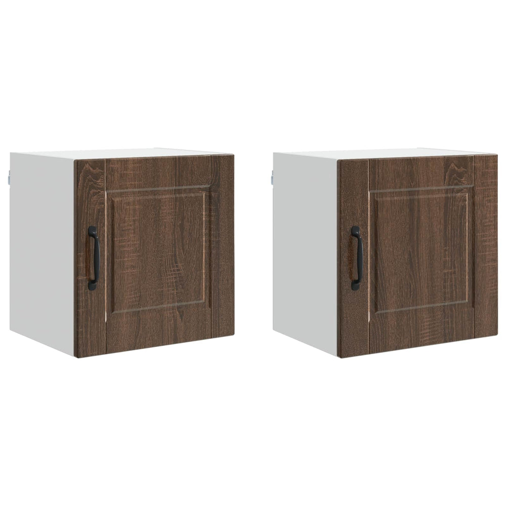Küchenschrank Braun Eichen-Optik 2er Set