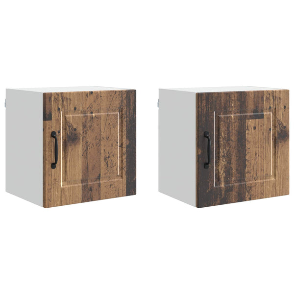 Küchenschrank 2er Set Altholz