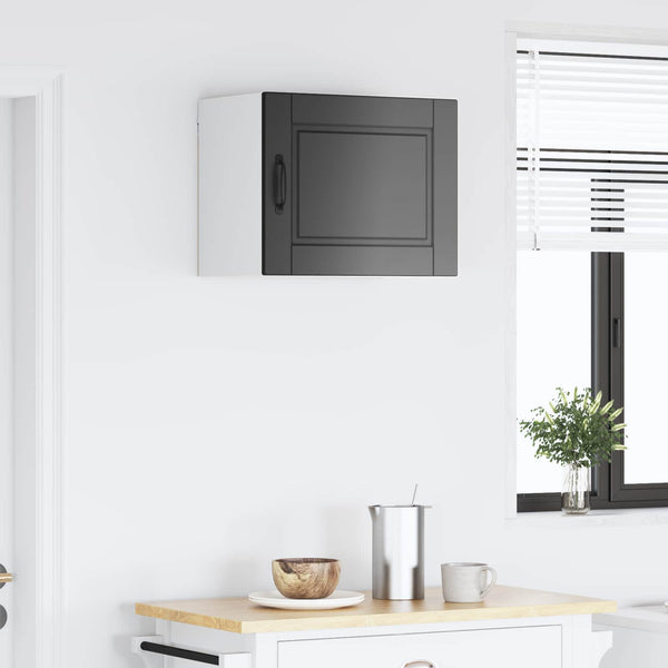 vidaXL Meuble haut de cuisine avec étagère Noir 50 x 31 x 40 cm Bois d'ingénierie