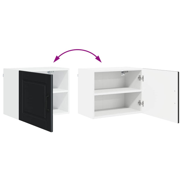 vidaXL Meuble haut de cuisine avec étagère Noir 50 x 31 x 40 cm Bois d'ingénierie