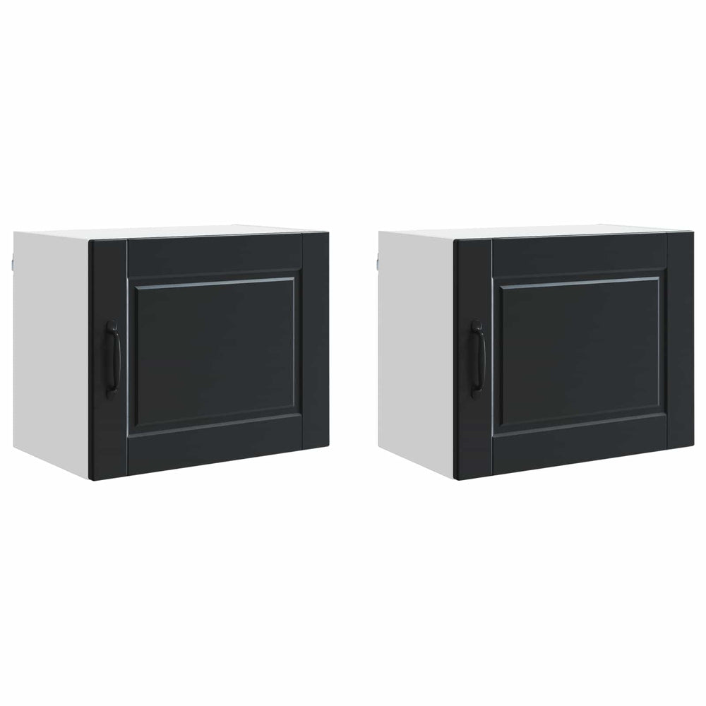 Küchenschrank, 2er Set, Schwarz, 50x31x40 cm