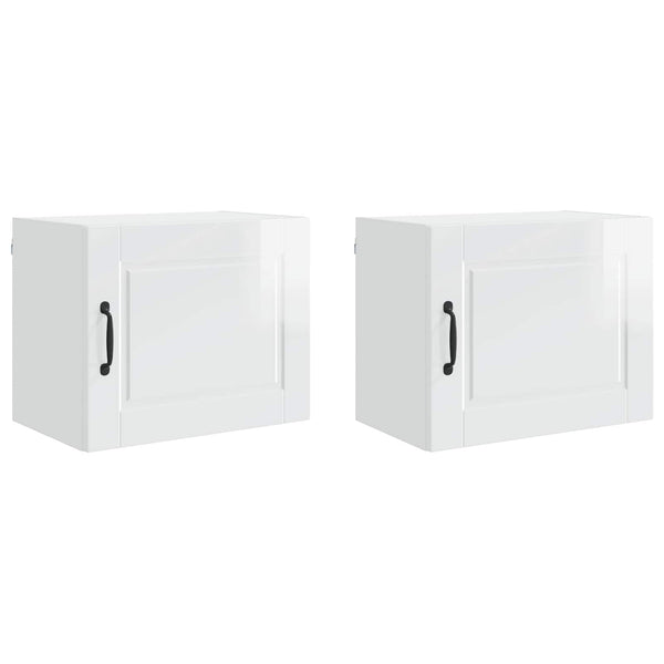 Küchenschrank mit Regal, 2er Set, Weiß