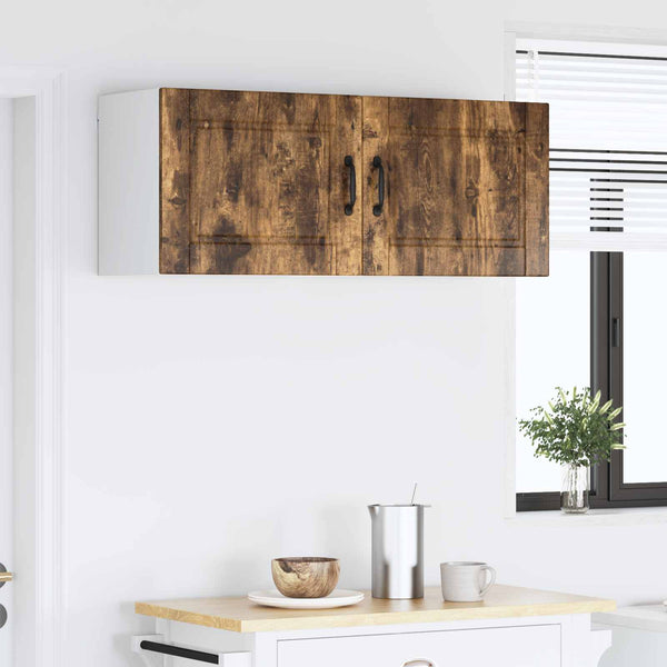vidaXL Meuble de cuisine avec étagère 2 pcs Chêne fumé 50 x 31 x 40 cm