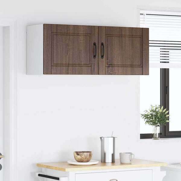 vidaXL Meuble haut de cuisine avec porte 2 pcs Aspect chêne marron 50 x 31 x 40 cm