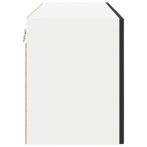 Schwarzer Küchenschrank mit Regal 80 cm