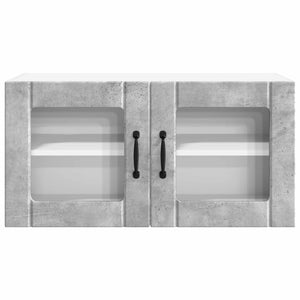 vidaXL Meuble haut de cuisine avec porte gris béton 80 x 31 x 40 cm, bois d'ingénierie